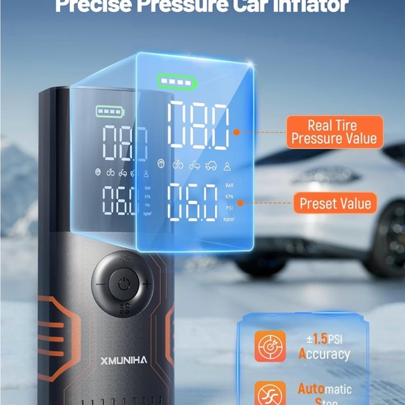 Xmuniha Portable Air Compressor with Digital Display - Picture 5 of 10